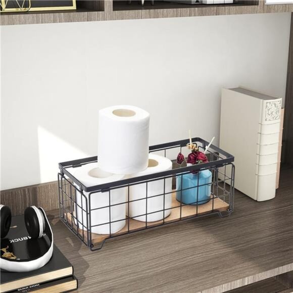 Metal Wire Storage Basket – Toilet Paper Holder - Picture 7 of 7